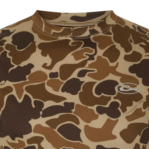 Drake Waterfowl Youth's Unisex EST Camo Performance DW1906 Outdoor UPF 50+ Stretching Lightweight Short Sleeve Crew T-Shirt3