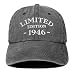 80th Birthday Gifts for Men Women, Happy 80th Birthday Decorations Man Woman, 80 Year Old Man Gift Ideas, Vintage 1946 Baseball Caps Adjustable, Washed Cotton Hats for Husband Dad Mom Grandpa Grandma