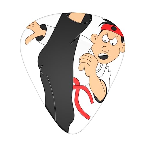 Médiators de karaté de dessin animé 12 médiators tendance et durables dans une boîte pour ukulélé guitare électrique basse - Les Beatles, Paul McCartney, John Lennon, RIngo Starr, George Harrison Médiators de karaté de dessin animé 12 médiators tendance et durables dans une boîte pour ukulélé guitare électrique basse
