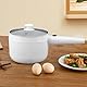Elektrischer Kochtopf,1.8L Mini Multifunktions Anti Stick 2 Geschwindigkeitsstufen einstellbar 600W mit Dampfkorb Elektrischer Ramen Kocher für Steak Ei Suppe