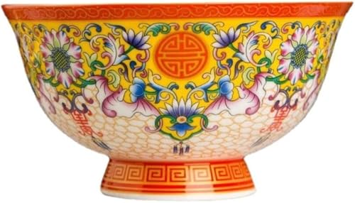 Cuenco de porcelana antiguo,Cuencos cerámica,15,8 cm 6 pulgadas Jingdezhen for el hogar Arroz Calibre, alto 7