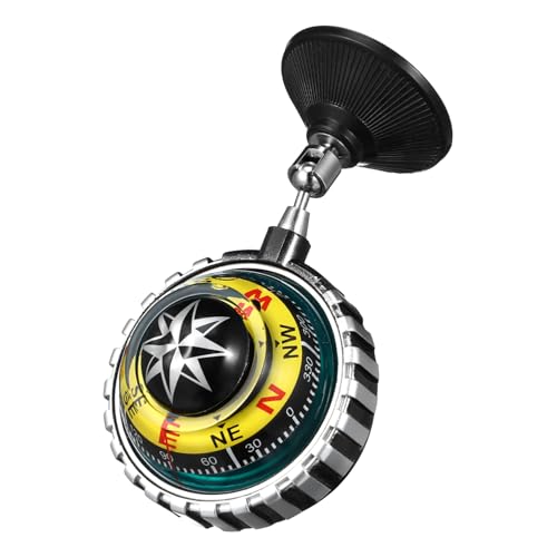 Yardwe Auto Compass for Dashboard Marine Navigation Handheld Direction Suction Cup Mount Compact Size Decor