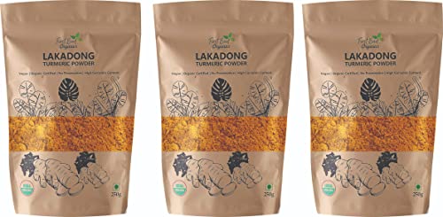 Image of First Bud Organics Lakadong Turmeric Powder | High Curcumin Content Haldi Powder| Organic | Immunity Booster | Unprocessed | Directly sourced from Meghalaya 250 GM Pack of 3