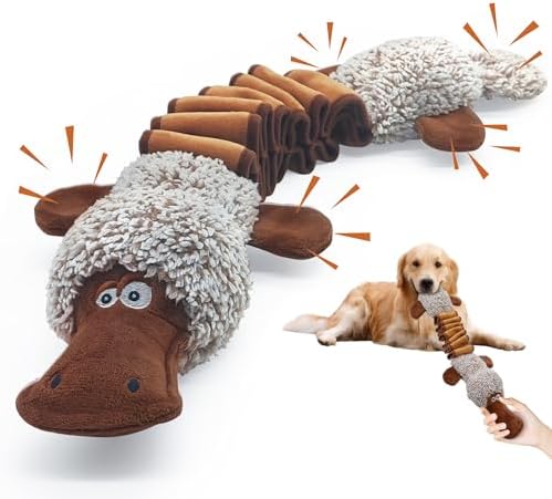 BUYPOW Squeaky Dog Toys, Interactive Tug of War Puppy Toys, Funny...