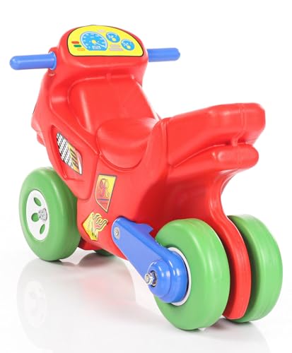 Image of Little Fingers Ride on Motorcycle for Kids - Indoor Outdoor Scoot Dragging Push Toy Bike for Toddlers Boys Girls Age 2 to 6 Years - Lightweight Durable Ride-on Scooter