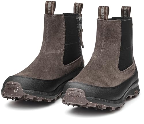 Image of Icebug Boda BUGrip Men's Winter Walking Boots with Steel Studs - Slip-Resistant Traction - Zipper Closure