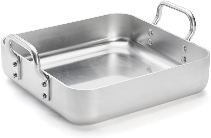 7664.30 Choc Thick Aluminium Roasting Pan with 2 Handles, 30 x 30 cm