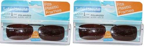 Solar Shield Polarized 54 Rec A Clip-on Sunglasses Driving Lenses Polarized Fits Plastic Frames
