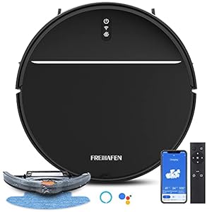Freihafen M8 Saugroboter mit Wischfunktion, Staubsauger Roboter App & Alexa Steuerung, 2-in-1 Wischen oder Staubsaugen…
