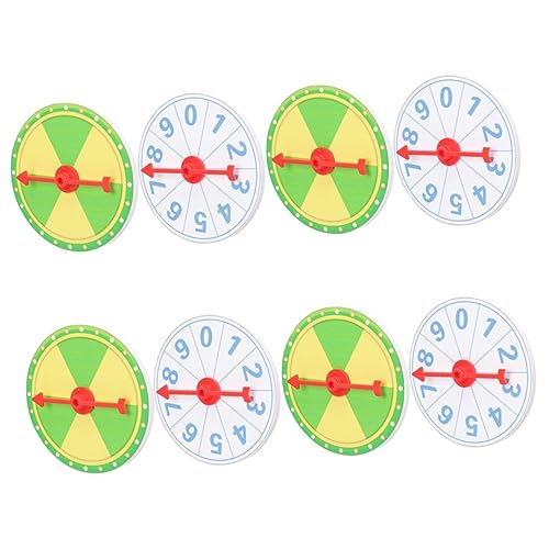Alipis 4sets Diy Party Prize Wheel Wheel of Fortune Game Rotating Roulette for Prizes Small Size Easy to Carry Store Perfect for Wedding Birthday Christmas 2pcs*4