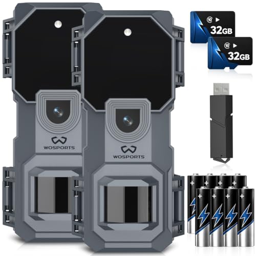 Wosports 2 Pack HD Trail Camera with 32GB SD Card 1080P 32MP Mini Game Camera - $49.99 AC + 50% Off Code LY59GFEU - image 1