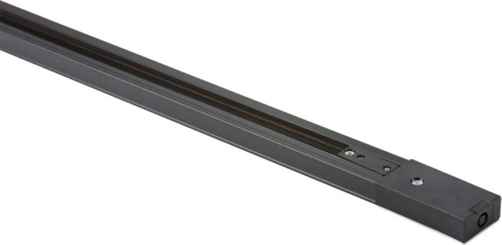 Knightsbridge 230V Single Circuit Track Black, 1 m