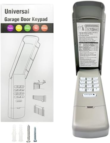 Universal Garage Door Opener Keypad for Liftmaster Chamberlain Craftsman Wayne Dalton Openers Produced since 1993, Wireless Keypad Keyless Entry, Replaces 877/878MAX 377/977/877/66LM,Safe Security+2.0
