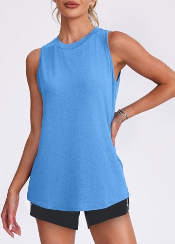 Image of Womens Workout Tank Tops Lightweight Sleeveless Shirts for Women Loose Fit Tops for Athletic Running Tennis Yoga