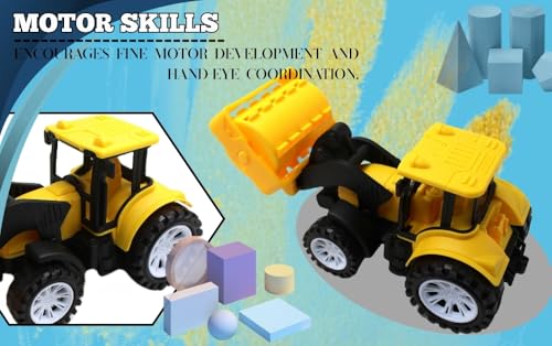 Image of Friction Powered Road Roller Toy for Kids Toddlers Boys Girls | Pull Back Construction Vehicle Toy with Front Roller | Steam Roller Truck Toy Age 4+ | BIS Certified | NeoKiddo (Yellow)