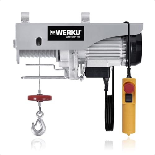 Werku WK400170 Polipasto Cable Calidad Profesional Carga kg Potencia 750 W Protección IP54 Altura