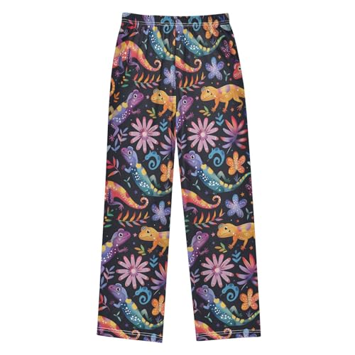 Pajama Pants Lizards Gorgeous Colors Long Sleep Pants Lounge Bottoms2