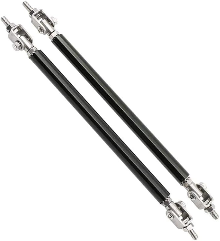 Semaphore 2PCS Adjustable Front Bumper Lip Splitter Strut Rod Tie Support Bars Replacement fit 150mm 5.91" (Black) Compatible with Toiota Innova Crysta
