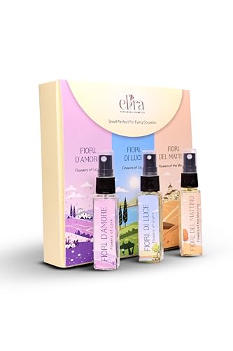 Image of Elira Perfumes & Cosmetics Floral Perfume for Women | Long Lasting Eau De Parfum Gift Set | 3 x 10 ml Perfume Combo | Fiori Collection