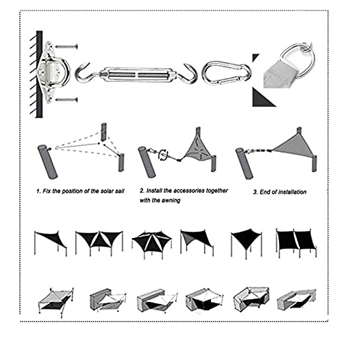 Sun Shade Sail For Garden 9.8X19.7Ft, Rectangle Canopy Outdoor, Uv Block Awning For Patio, Sun Shade Cover Cloth Waterproof, 95% Uv Protection #TOP6
