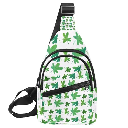 Sac à dos à bandoulière feuilles vertes pour stopper le ballottement