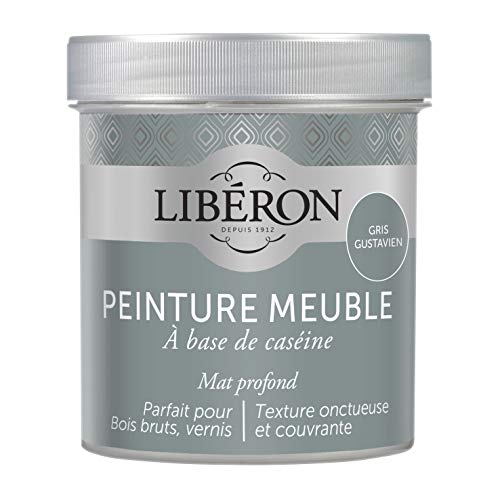 Libéron Peinture meuble à base de caséine, Gris Gustavien 500 ML