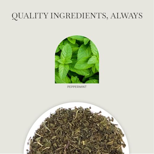 Image of Luxmi Estates Purely Peppermint 25gm Tin | USDA Certified Organic Herbal Tea | Mint Tea Best for Night Time