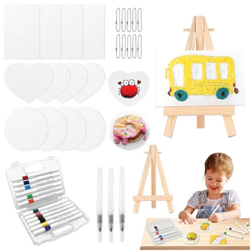 38PCS Magic Puffy Paint Kit Magic Foam Texture Painting Kit 3D Drawing Magic Canvas Sponge Puffy Popcorn Drawing Texture Painting Kits DIY Drawings Pens Art Supplies 12 Papers 12 Color Pens 1 Easel 38PCS Magic Puffy Paint Kit Magic Foam Texture Painting Kit 3D Drawing Magic Canvas Sponge Puffy Popcorn Drawing Texture Painting Kits DIY Drawings Pens Art Supplies 12 Papers 12 Color Pens 1 Easel