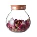 TOPWEL 500 Ml (17 Fl Oz) Round Clear Glass Favor Jar Storage Jar, with Cork Stopper