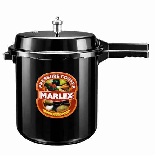 Image of Marlex 16 Litre Premium Hard Anodized Pressure Cooker | Outer Lid Extra Large Cooker Ideal for Restaurant, Commercial Kitchen, Large Family, Catering | Gas Stove Compatible- 5 Year Warranty