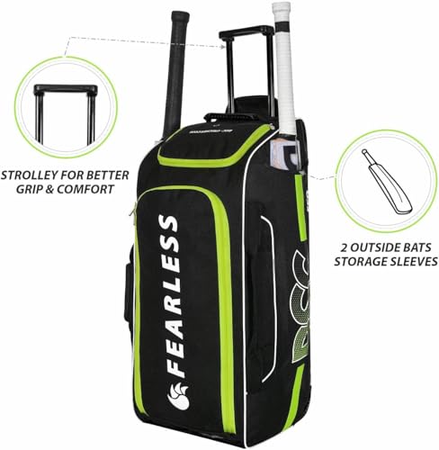 Image of DSC Eco Trolley Cricket Kit Bag with Wheels - Large Capacity Sports Equipment Travel Bag for Players
