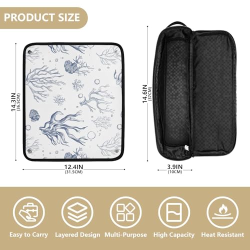 Organizador de herramientas de cabello con tapete resistente al calor miniatura 4