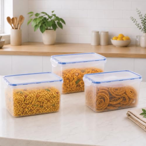 Image of All Time Plastics Lock and Safe Container, 2.5 Litre, Red