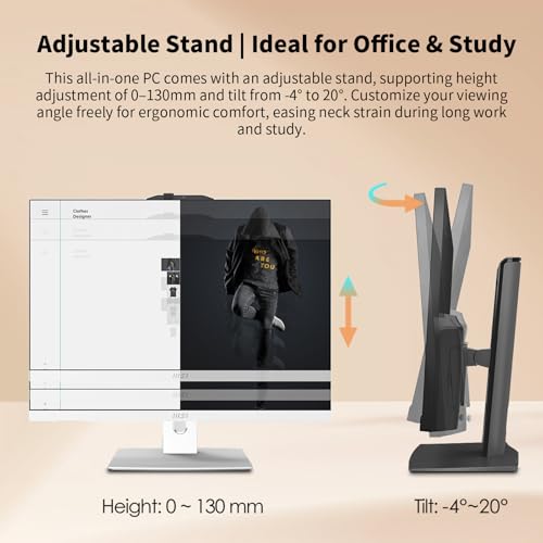 Image of msi Modern Business All-in-One Desktop, Intel Core 7 150U, 23.8 inch FHD IPS 1920x1080 Touchscreen, 64GB DDR5, 1TB SSD, Wi-Fi 6E, IR Camera, HDMI, DP, AI PC, Wireless KB & Mouse, Windows 11 Pro, Black