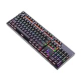 HZHUS Mechanical Keyboard USB RGB Light Blue Gaming Keyboard for Office Desktop PC Computer