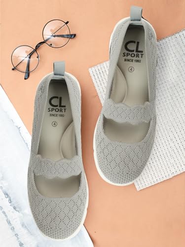 Image of Carlton London Women Mesh Flyknit Slip-On Lightweight Shoes