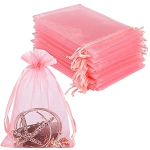 Yql 100 Stück Rosa Organzabeutel 10x15cm