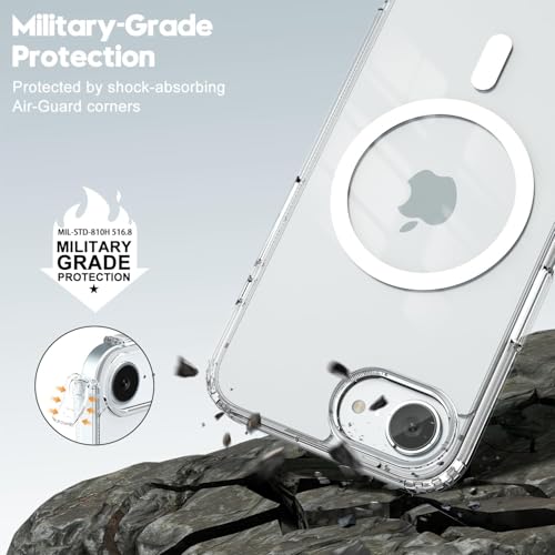 Image of iPhone 16e Transparent Case | Shockproof Bumper & Camera Protection | Magsafe Compatible | Sleek Hard Crystal Back Cover for iPhone 16e - Clear