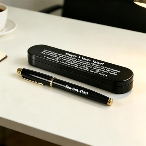 Set de regalo con bolígrafo de gel BAZLJY 1 Year Sobriety miniatura 2