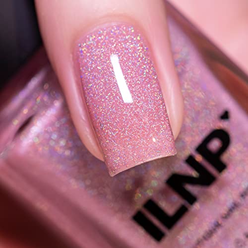 Image of ILNP Sweet Pea - Seashell Pink Holographic Sheer Jelly Nail Polish