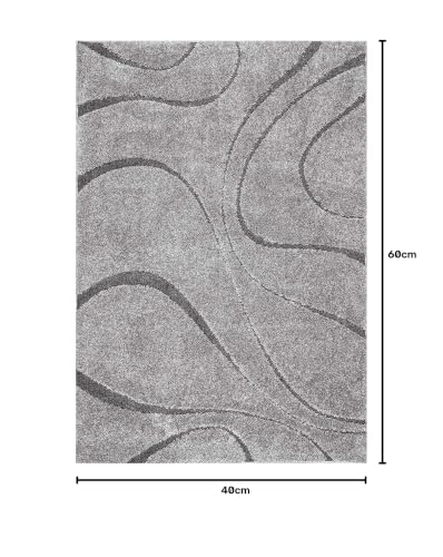 Image of Modern Micro Fiber Rug /Carpet for Hall, Bedroom, Kichen, Kids Room, Baby Room Etc.Color-Grey N Grey Size 5x7 feet