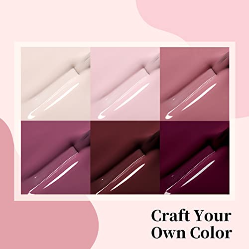 NICOLE DIARY UV Nagellack Set mit Unterlack Überlack 8PCS 8ML Shellac Nagellack Nude Rosa Gel Nagellack Set mit Base… – Bild 5