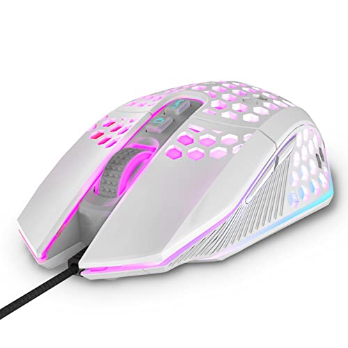 targeal Ergonomic Gaming Mouse - USB Wired Computer Gamer Mice with 8000 DPI Adjustable/Customizable Buttons/RGB Backlit - for Windows 7/8/10/XP