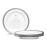 Noritake Crestwood Platinum 9-Inch Holiday Accent Plates, Set of 4