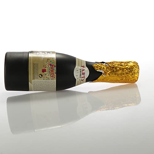 COM-FOUR® 4x Shooter Party Popper Champagne, confettikanon voor oudejaarsavond, feestjes, verjaardagen, confettibom als… - Image 4