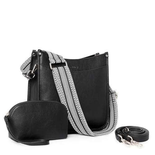 CLUCI Leather Hobo Handbag Set