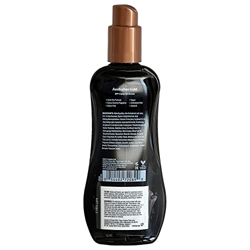 Australian Gold SPF 6 Spray Gel Sunscreen with Instant Bronzer 237ml - Image 3