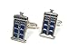 Gemelolandia | Doctor Who Blue Tardis Manschettenknöpfe | Geschenke für Hochzeiten, Kommunionen, Taufen und Andere Feierliche Anlässe | Für Hochzeiten, Taufen und Besondere Anlässe