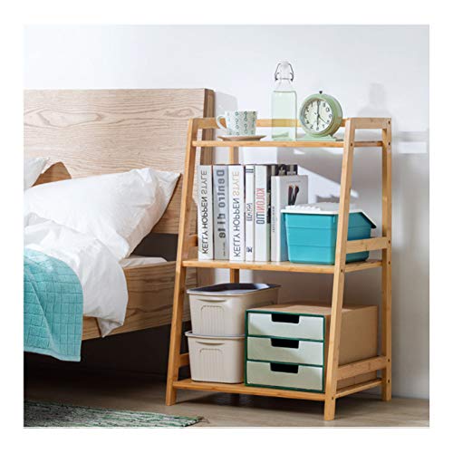 LXFTK Kitchen shelf storage Shelf Shelving Units Standing Shelf Units kitchen shelf unit Kitchen Storage Trolleys Bedroom storage rack Balcony shelf Solid wood bookcase-3-70cm