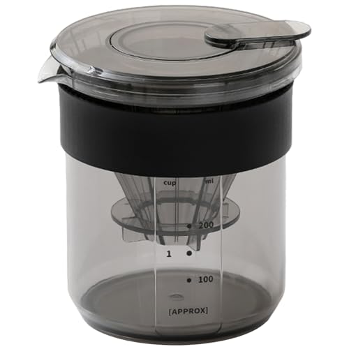 TECHPLUS All-in-One Pour Over Coffee Maker Set with Scale, Spoon, Funnel - Portable Hand Brewed Drip Coffee for Travel, Camping, and Home Use